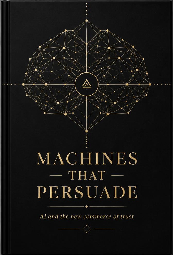 Hardcover book cover with gold foil typography