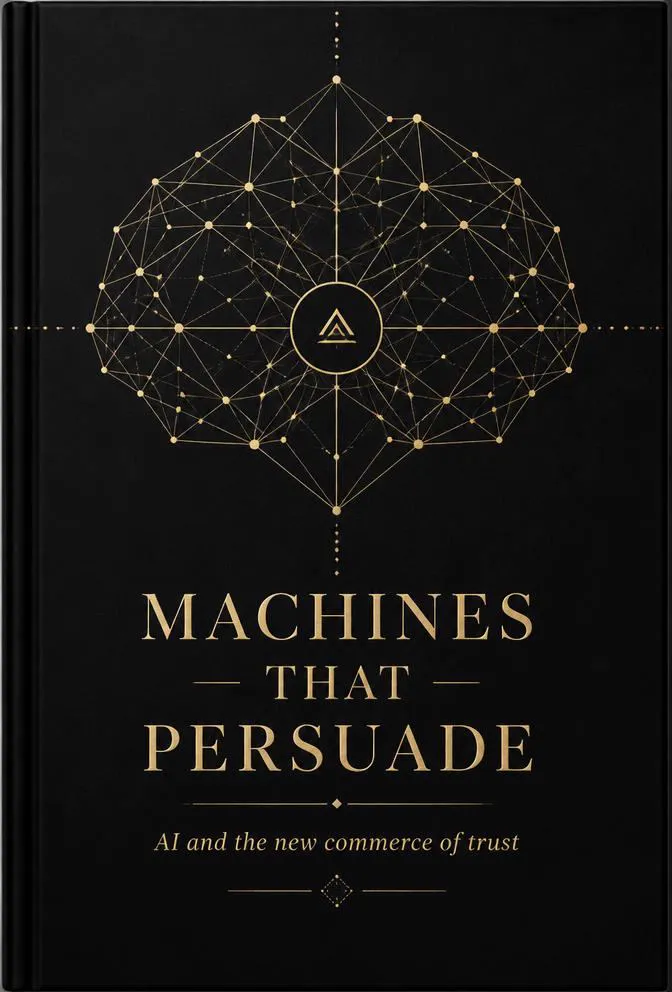 Hardcover book cover with gold foil typography